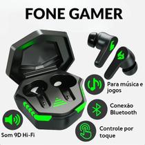 Fone TWS Gamer com Som Estéreo e Iluminação RGB Personalizável