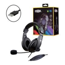 Fone Usb Headset Pc Ps4 Xbox Notebook C/botão Mute Df-57 Dex