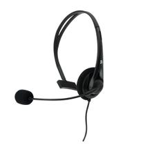 Fone usb p/ telefone/pc com microfone headset office 5+ preto hs-100u