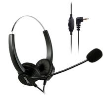 Fones AGPTEK com Microfone Cancelador de Ruído e Conector Duplo de 2,5 mm