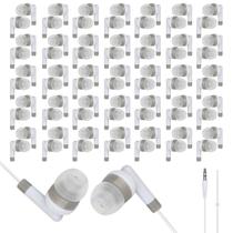 Fones com Fio MENGLALA para Crianças, Pacote com 200 Unidades, Branco Fones com Fio MENGLALA para Crianças, Pacote com 200 Unidades, Branco