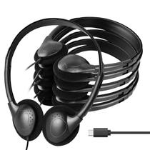 Fones com fio USB-C MENGLALA pacote com 20 unidades para sala de aula