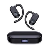 Fones de Condução Óssea CXK Open Ear Bluetooth 5.4 Preto