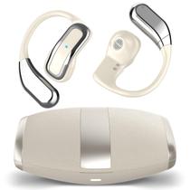 Fones de ouvido AI OWS Translator, fone de ouvido Language Translator em 144 idiomas, dispositivo de tradução em tempo real 3 em 1 para viagens e aprendizado de negócios, bateria de longa duração, branco