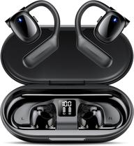 Fones de ouvido Bluetooth 5.3 Hendari Open Ear 75H Playtime IPX5 pretos Fones de ouvido Bluetooth 5.3 Hendari Open Ear 75H Playtime IPX5 pretos