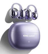 Fones de Ouvido Bluetooth 5.4 King Lucky i121 Open Ear - Com Clipe - Roxo