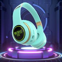 Fones de ouvido Bluetooth com cancelamento de ruído LED Over Ear Black