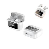 Fones de ouvido Bluetooth genéricos com estojo de carregamento inteligente com tela de toque - Fone de ouvido Bluetooth sem fio à prova d'água com tela de toque inteligente Bluetooth Sport Waterproof - Fone de ouvido Bluetooth inteligente com tela de toque (branco-X20)