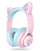 Fones de ouvido Bluetooth iClever Cat Ear Kids LED 50H Playtime Fones de ouvido Bluetooth iClever Cat Ear Kids LED 50H Playtime