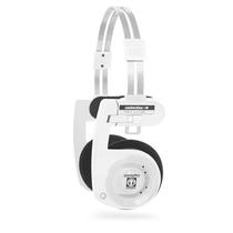 Fones de Ouvido Bluetooth On-Ear Koss Porta Pro Wireless 2.0, Bateria de 20+ Horas, Carregamento USB-C, Microfone, Passagem de Áudio Analógica, Estilo Retrô, Branco Ártico