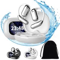 Fones de ouvido Bluetooth Open Flourish3 com controle de toque branco