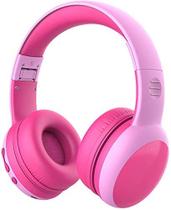 Fones de ouvido Bluetooth para crianças, limite de volume de 85dB, rosa