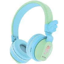 Fones de ouvido Bluetooth para crianças Riwbox BT05 Wireless com microfone verde e azul