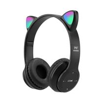 Fones de Ouvido Bluetooth Sem Fio com LED - Orelhas de Gato Fofas - Estéreo com Presente