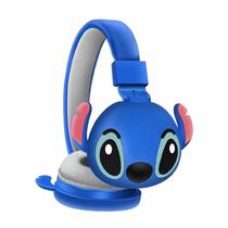 Fones de Ouvido Bluetooth Sem Fio Disney Stitch para Crianças - Dobráveis com Som Hi-Fi