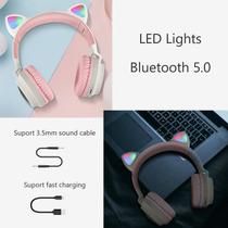 Fones de ouvido Bluetooth sem fio headband com LED 5 cores (Pi