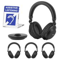 Fones de ouvido Bluetooth sem fio para TV SIMOLIO, kit com 4 unidades, baixa latência