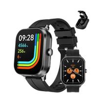 Fones De Ouvido Bluetooth Sem Fio Unissex Com Relógio Inteligente Para Fitness E Chamadas Móveis 2