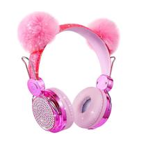 Fones de ouvido Bluetooth SVYHUOK Pompon Kids para meninas/meninos com M