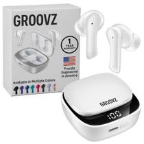 Fones de ouvido Bluetooth True Wireless Groovz com 27 horas de bateria, branco Fones de ouvido Bluetooth True Wireless Groovz com 27 horas de bateria, branco