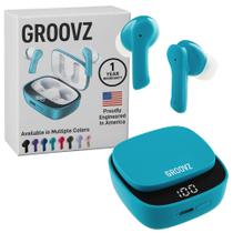 Fones de ouvido Bluetooth True Wireless Groovz IPx4 com bateria de 27 h Fones de ouvido Bluetooth True Wireless Groovz IPx4 com bateria de 27 h