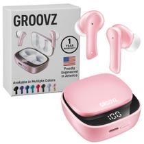 Fones de ouvido Bluetooth True Wireless Groovz IPx4 Rosa 27 h Fones de ouvido Bluetooth True Wireless Groovz IPx4 Rosa 27 h