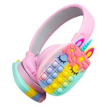 Fones de ouvido Bluetooth WESADN AH-806 rosa para crianças/adultos