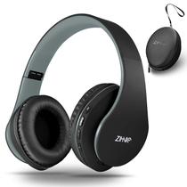 Fones de ouvido Bluetooth ZIHNIC Over-Ear dobráveis sem fio preto/cinza