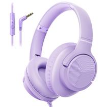 Fones de ouvido Botesty Sound Wired com microfone Over Ear Purple