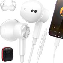 Fones de ouvido com fio ACANDYA MFi Lightning com microfone e controle de volume, branco Fones de ouvido com fio ACANDYA MFi Lightning com microfone e controle de volume, branco
