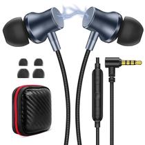 Fones de ouvido com fio ASKUBSKU para laptop Chromebook escolar, azul