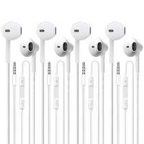 Fones de ouvido com fio CLIPSUN, pacote com 4, estéreo HiFi com microfone e controle de volume Fones de ouvido com fio CLIPSUN, pacote com 4, estéreo HiFi com microfone e controle de volume