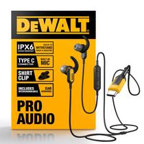 Fones de ouvido com fio DEWALT Heavy Duty Jobsite USB C com microfone Fones de ouvido com fio DEWALT Heavy Duty Jobsite USB C com microfone