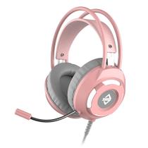 Fones de ouvido com fio estéreo com cancelamento de ruído rosa (USB)