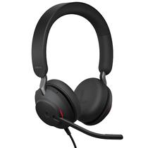 Fones de ouvido com fio Jabra Evolve2 40 MS USB-C estéreo preto Fones de ouvido com fio Jabra Evolve2 40 MS USB-C estéreo preto