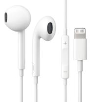 Fones De Ouvido Com Fio Lightning Compativel Iphone Branco