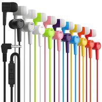 Fones de ouvido com fio Maeline Bulk Earbuds com microfone, pacote com 40 Fones de ouvido com fio Maeline Bulk Earbuds com microfone, pacote com 40