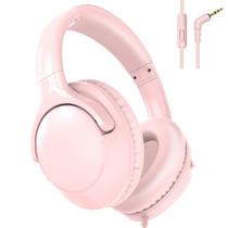 Fones de ouvido com fio MIDOLA Hi-Fi Sound com microfone rosa Fones de ouvido com fio MIDOLA Hi-Fi Sound com microfone rosa