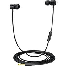 Fones de ouvido com fio MORMOQUE EP-06 metálicos com microfone e conector de 3,5 mm