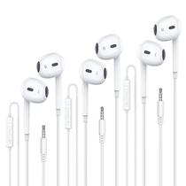 Fones de ouvido com fio MOSWAG com microfone e conector de 3,5 mm para dispositivos