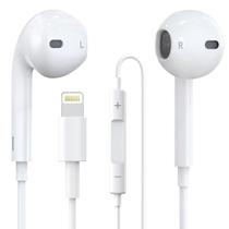 Fones de ouvido com fio Oceovc para iPhone com conector Lightning branco Fones de ouvido com fio Oceovc para iPhone com conector Lightning branco