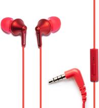 Fones de ouvido com fio Panasonic ErgoFit RP-TCM125-R com microfone vermelho