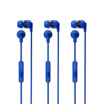 Fones de ouvido com fio Skullcandy Ink'd+ com plugue de 3,5 mm com microfone (pacote com 3)