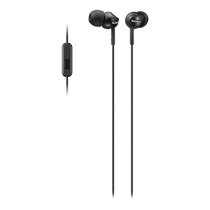 Fones de ouvido com fio Sony Deep Bass com controle e microfone - pretos Fones de ouvido com fio Sony Deep Bass com controle e microfone - pretos