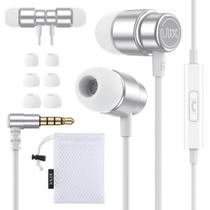 Fones de ouvido com fio Ulix Rider com microfone, garantia de 5 anos - branco