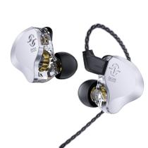 Fones de ouvido com monitor intra-auricular CCZ Solo Silver Wired IEM com microfone