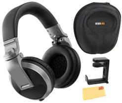 Fones de ouvido de DJ Pioneer DJ HDJ-X5 Over-Ear Silver com pacote