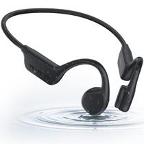 Fones de ouvido de natação Hamuti Waterproof com microfone preto
