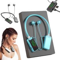 Fones de ouvido de transmissão ao vivo com placa de som sem fio, fones de ouvido de transmissão ao vivo e edição de áudio sem fio, fones de ouvido Bluetooth sem fio à prova d'água com faixa de pescoço com tela, espera ultralonga (C) Fones de ouvido de transmissão ao vivo com placa de som sem fio, fones de ouvido de transmissão ao vivo e edição de áudio sem fio, fones de ouvido Bluetooth sem fio à prova d'água com faixa de pescoço com tela, espera ultralonga (C)