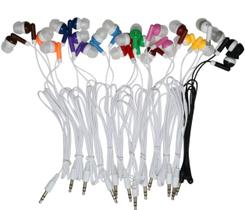 Fones de ouvido Earbuds Fones de ouvido com plugue descartável de 3,5 mm, pacote com 10